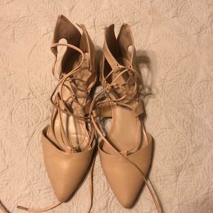 Lace up flats